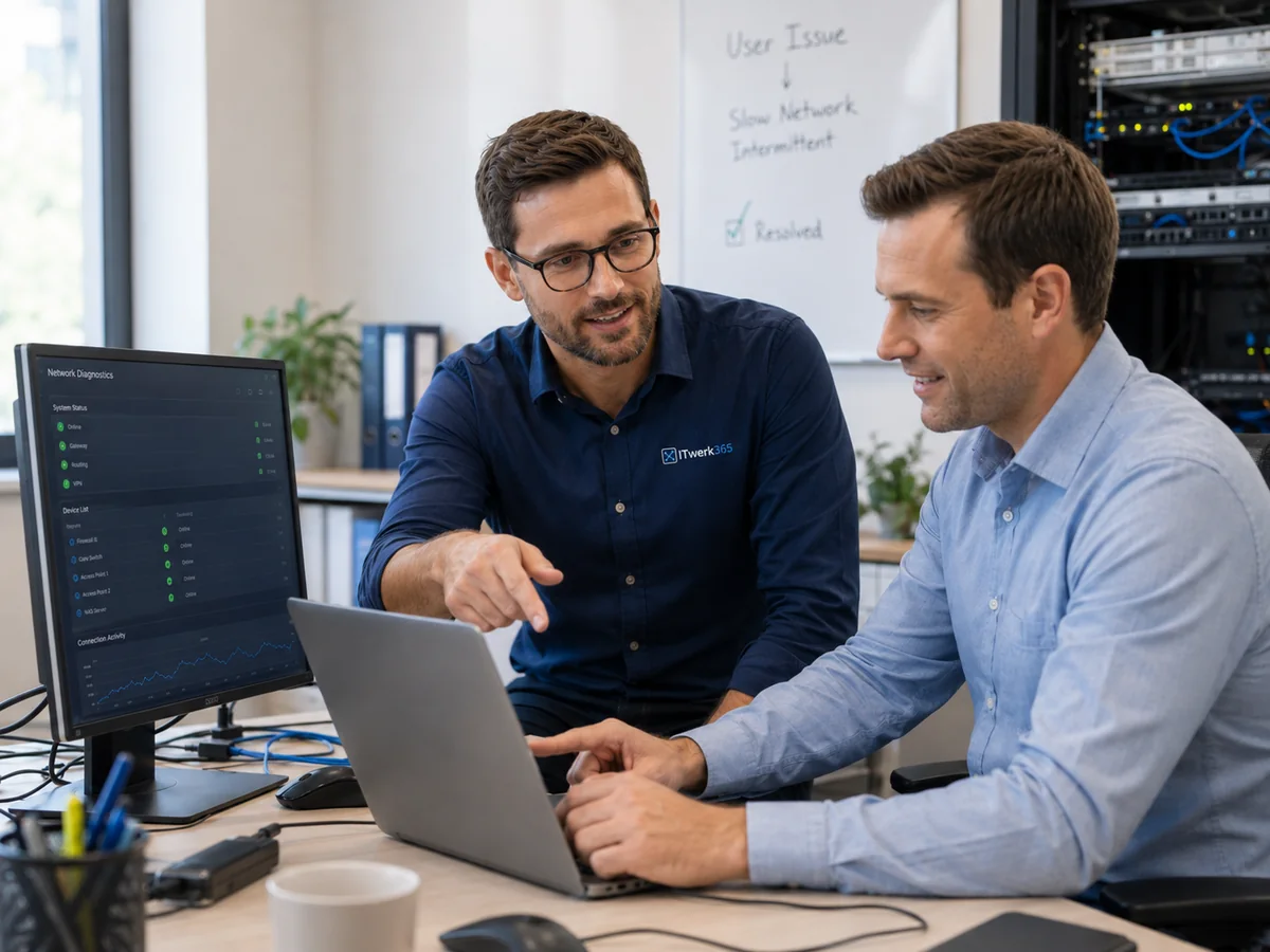 Persönlicher IT-Support bei der gemeinsamen Fehleranalyse
